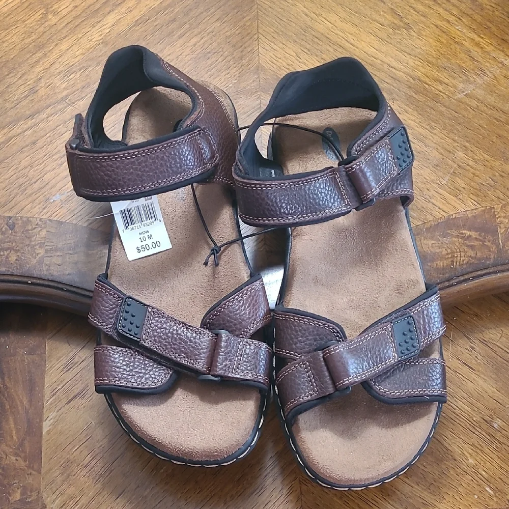 New with tags! Dr Scholls Gavan Mens 10 Brown leather sandals